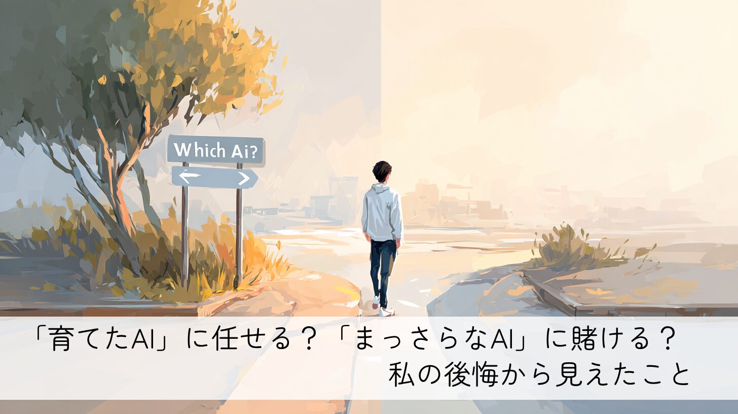 「育てたAI」に任せる？「まっさらなAI」に賭ける？私の後悔から見えたこと